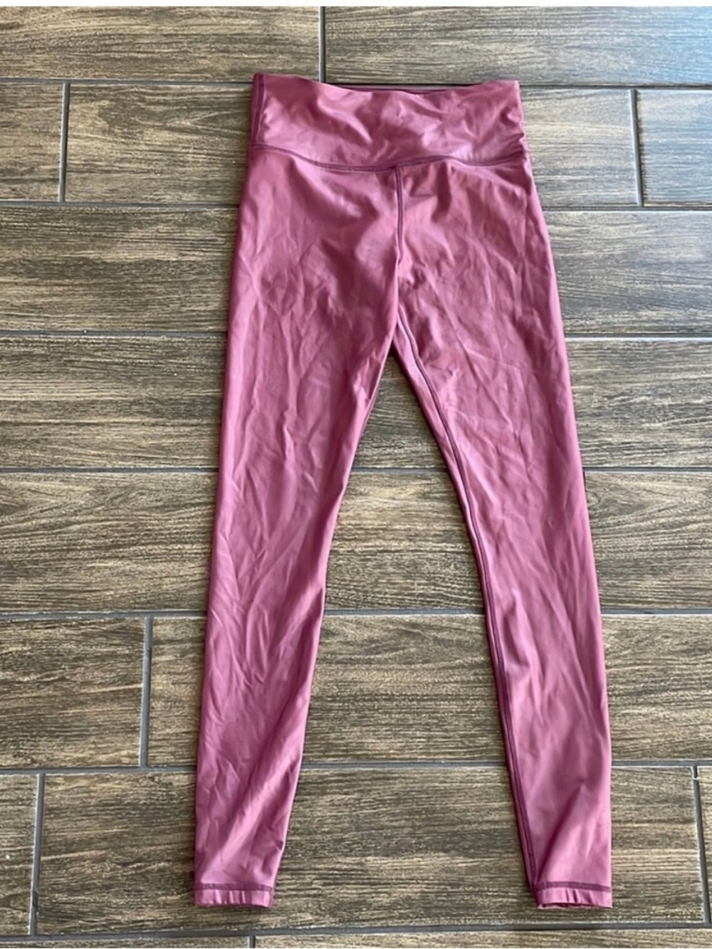 Zyia Dark Red Metallic Leggings size 6-8